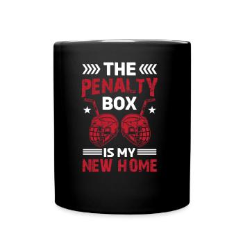 Eishockey Strafbank Eishockeyspieler Penalty Box - Tasse einfarbig - Schwarz - Vorne