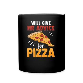 Donnez vos conseils pour pizza Ressources humaines personnelles - Mug uni - noir - Devant