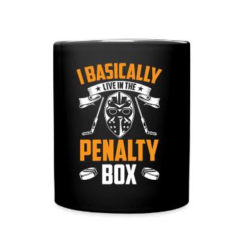 Eishockey Strafbank Eishockeyspieler Penalty Box - Tasse einfarbig - Schwarz - Vorne