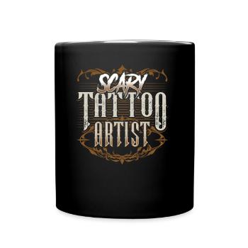 Scary Tattoo Artist Tattoo Artist Tattoo - Full Colour Mug - black - Front