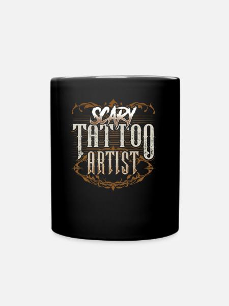 Scary Tattoo Artist Tattoo Artist Tattoo - Full Colour Mug - black