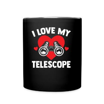 J’adore mon télescope étoiles univers espace - Mug uni - noir - Devant
