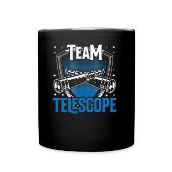 Team Telescope Stars Space Universe - Full Colour Mug - black - Front