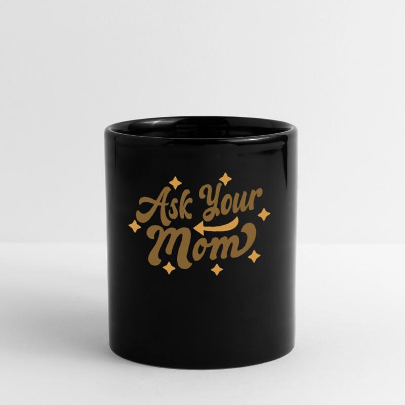 Frag Deine Mutter Papi Vater Papa Vater Tag Tasse einfarbig