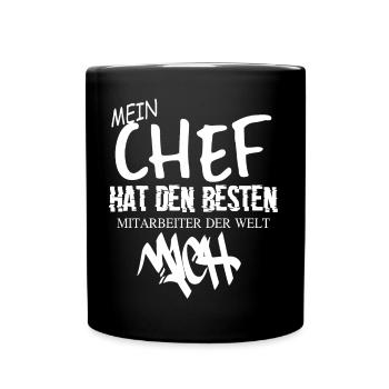 Beste Mitarbeiter der Welt - Tasse einfarbig - Schwarz - Vorne
