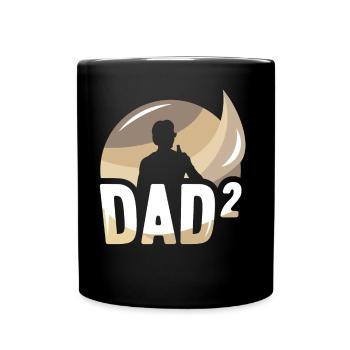 Father Of Two Children Daddy Father Day Papa - Full Colour Mug - black - Front