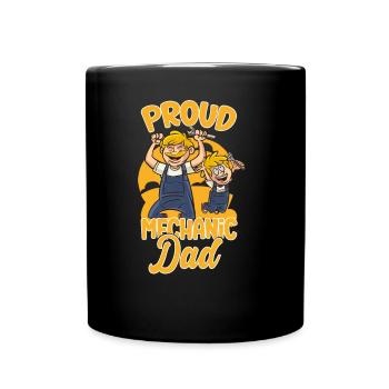 Proud mechanic Father Car mechanic Garage - Full Colour Mug - black - Front