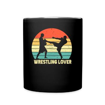 Wrestling Liebhaber Ringer Ringen Ringkampf - Tasse einfarbig - Schwarz - Vorne