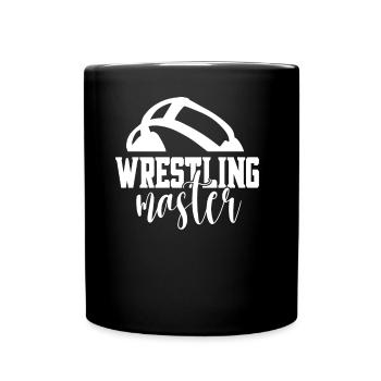 Meister Im Ringen Wrestler Ringkampf Ringer - Tasse einfarbig - Schwarz - Vorne