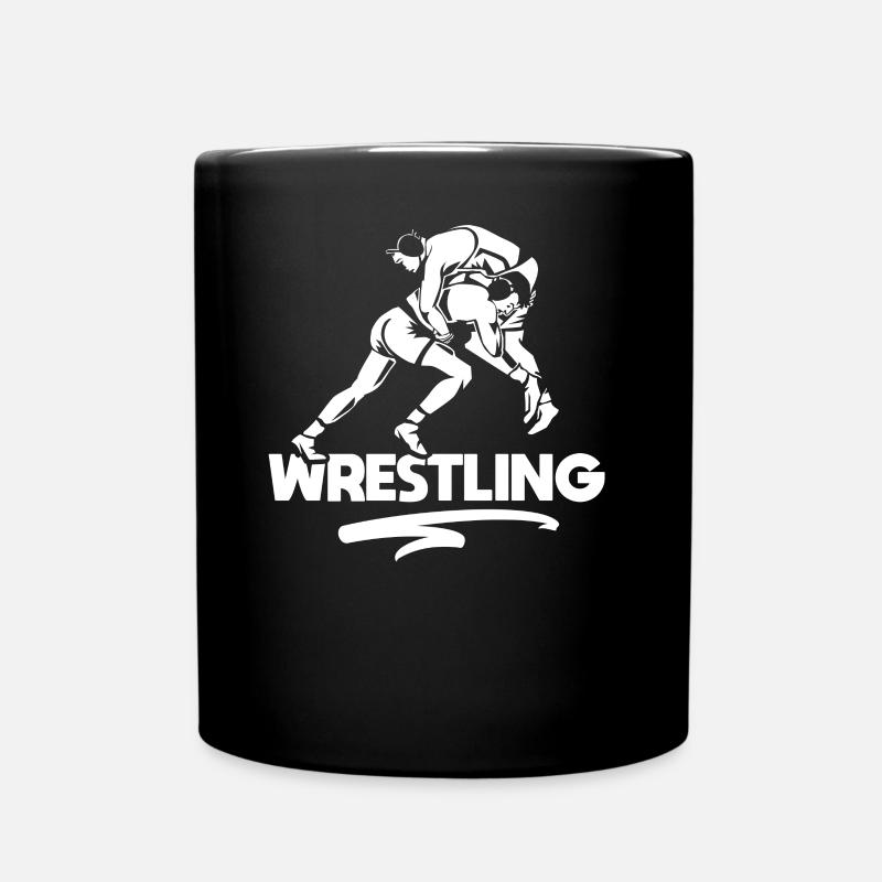 Ringen Ringer Wrestler Ringkampf Ringsport - Tasse einfarbig - Schwarz