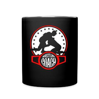 Wrestling Trainer Ringkampf Ringen Ringer - Tasse einfarbig - Schwarz - Vorne