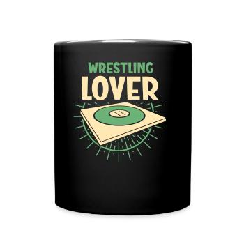Ringen Liebhaber Ringkampf Wrestler Ringer - Tasse einfarbig - Schwarz - Vorne
