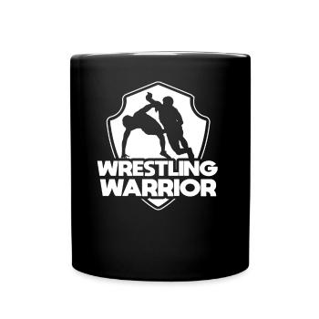 Wrestling Krieger Ringen Ringer Ringkampf - Tasse einfarbig - Schwarz - Vorne
