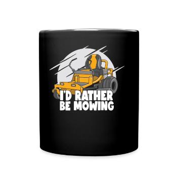Je préfère tondre l’herbe de pelouse de pelouse - Mug uni - noir - Devant