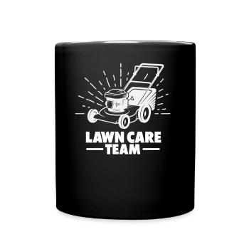 Équipe d’entretien de pelouse Tondeuse à gazon - Mug uni - noir - Devant