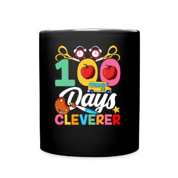 100 Days Clever Funny Sweet Sayings Équipe - Mug uni - noir - Devant