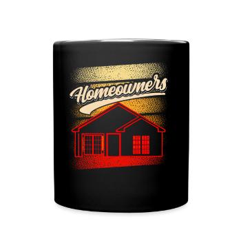 Hauseigentümer Hausbesitzer Haus Hausherr - Tasse einfarbig - Schwarz - Vorne