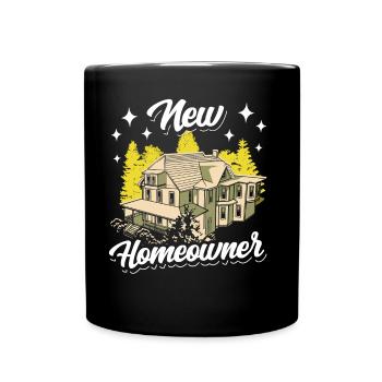 Neuer Hauseigentümer Haus Hausherr Hausbesitzer - Tasse einfarbig - Schwarz - Vorne