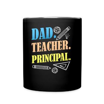 Father Teacher Principal Father's Day Homeschool Papa - Full Colour Mug - black - Front