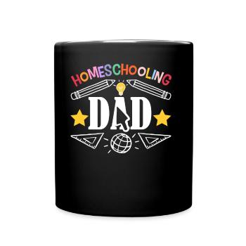 Homeschooling Papa Fête des pères Homeschool Père - Mug uni - noir - Devant