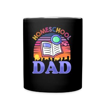 Homeschool Papa Vater Homeschooling Vatertag - Tasse einfarbig - Schwarz - Vorne