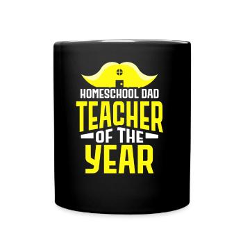 Homeschooling Dad Lehrer Des Jahres Homeschool - Tasse einfarbig - Schwarz - Vorne