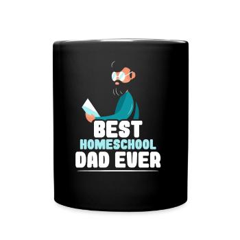 Der Beste Vater Der Je Zu Hause Unterrichtet Hat - Tasse einfarbig - Schwarz - Vorne