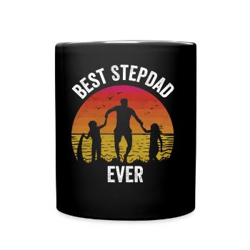Best Stepfather Ever Stepdad Stepdad Stepdad Stepdad - Full Colour Mug - black - Front