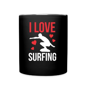 J’adore Surfer Surfer SurfBoard - Mug uni - noir - Devant