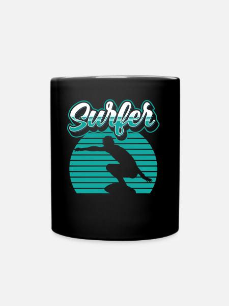 Surf Surf Tabla de Surf Surf Surf - Taza monocolor - negro