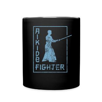 Aikido Fighter Martial Arts Martial Arts Lovers - Full Colour Mug - black - Front