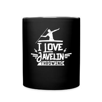 Ich Liebe Speerwerfen Speerwurf Speerwerfer Speer - Tasse einfarbig - Schwarz - Vorne