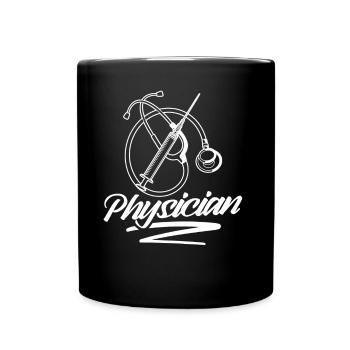 Arzt Beruf Medizin Mediziner Doktor - Tasse einfarbig - Schwarz - Vorne
