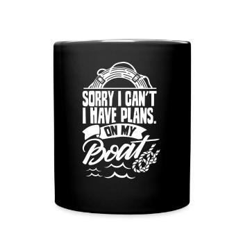 désolé je ne peux pas avoir de plans pour mon bateau - Mug uni - noir - Devant