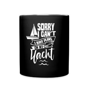 Malheureusement, je ne peux pas avoir de plans pour mon yacht - Mug uni - noir - Devant