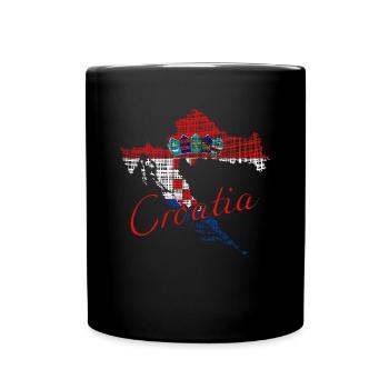 Croatia - Tasse einfarbig - Schwarz - Vorne