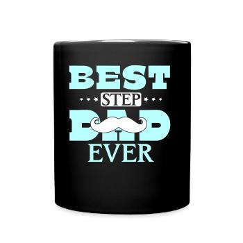 Bester Stiefvater Aller Zeiten Stepdad Stiefpapa - Tasse einfarbig - Schwarz - Vorne