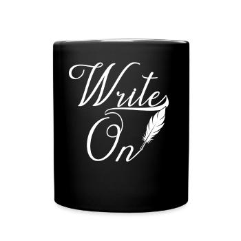Continue writing Writer Author Writer - Full Colour Mug - black - Front