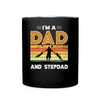 Je suis un père et beau-père beau-père - Mug uni - noir - Devant