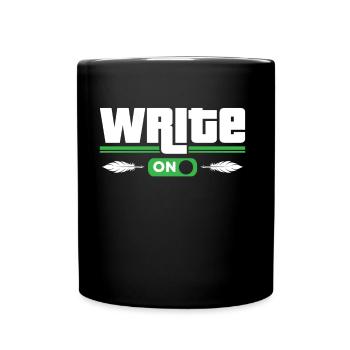 Continue writing Author Writer Writer - Full Colour Mug - black - Front