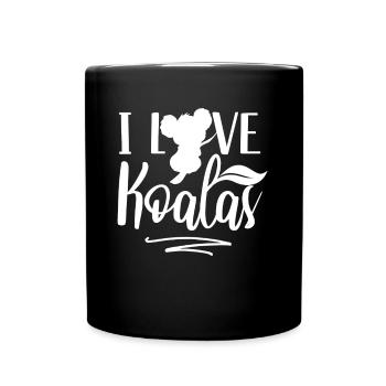 I Love Koalas Koala Bear Koala Sweet Animal - Full Colour Mug - black - Front