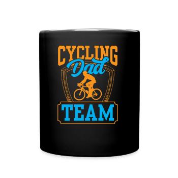 Cycling Papa Team Father Father Day Daddy Sayings - Full Colour Mug - black - Front