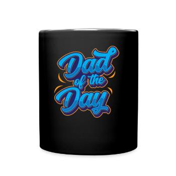 Vater Des Tages Sprüche Vater Tag Papa Papi - Tasse einfarbig - Schwarz - Vorne