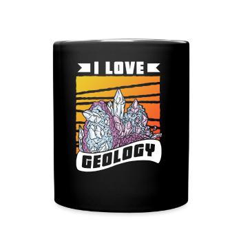 I love geology geology student geologist profession - Full Colour Mug - black - Front