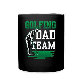 Golfing Papa Team Golfer Daddy Father Day Father - Full Colour Mug - black - Front
