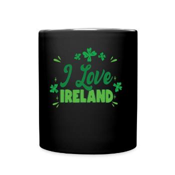 I love Ireland Irish St. Patrick's Day Irish - Full Colour Mug - black - Front
