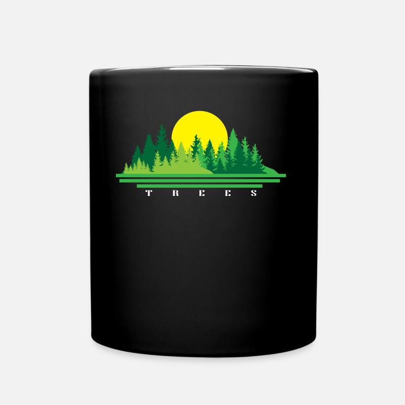 Baum - Tasse einfarbig - Schwarz