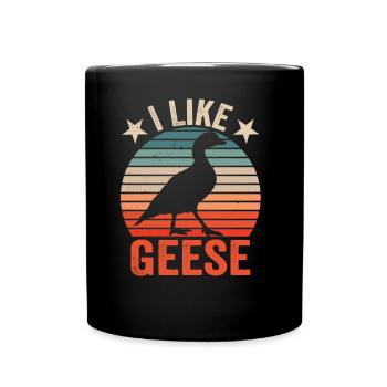I like goose goose owner animal pet - Full Colour Mug - black - Front