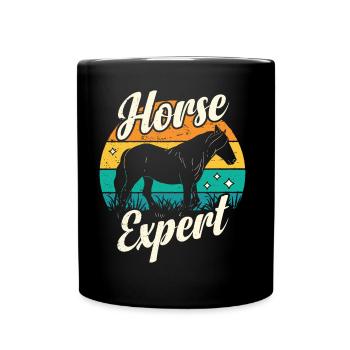 Horse Expert Horse Riding Stable Riding Rider - Full Colour Mug - black - Front