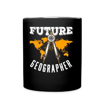 Future Geography Student Geography - Full Colour Mug - black - Front